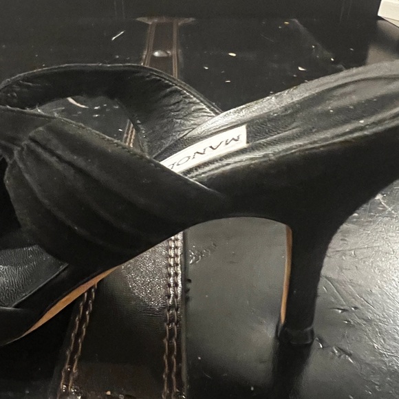 Manolo Blahnik Black Suede Heels - Picture 5 of 5
